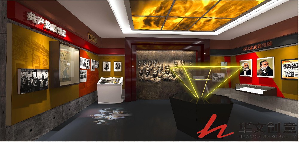 部隊(duì)展廳設(shè)計(jì)_展廳效果圖_展廳圖片